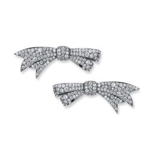 Fallon Pave Crystal Bow Earrings